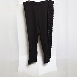 L'atiste Black Pants with Gold Studs